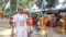 Kanwariya left for Deoghar carrying a Kanwar with a lantern
