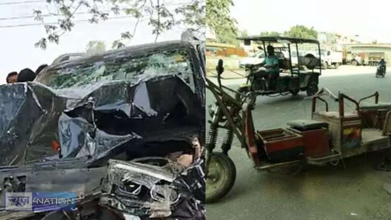 ACCIDENT NEWS - तेज रफ्तार स्कॉर्पियो और ई-रिक्शा में हुई टक्कर, एक बच्चा, तीन महिलाएं सहित सात की मौत