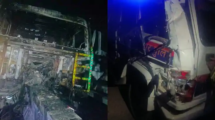 पटना हादसा: डायल 112 की गाड़ी को हाईवा ने मारी जोरदार टक्कर,