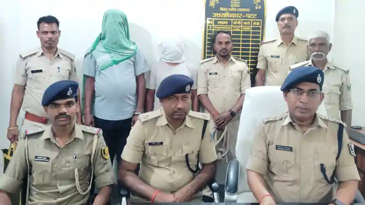 Bihar News : नालंदा पुलिस ने मिनी ट्रक पर लोड विदेशी शराब की