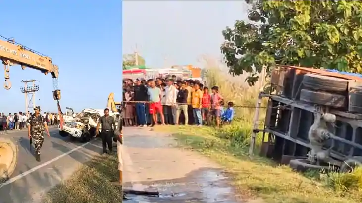 Bihar Road Accident : बगहा में रफ्तार का कहर, ट्रक और बोलेरो Bihar Road Accident : बगहा में रफ्तार का कहर, ट्रक और बोलेरो