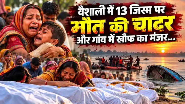 Vaishali boat accident: एक ही घर से उठीं 7 अर्थियां,वैशाली क