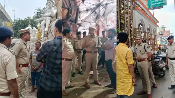 पटना में दुर्गापूजा के मद्देनजर ट्राफिक एसपी ने किया खाजपुरा