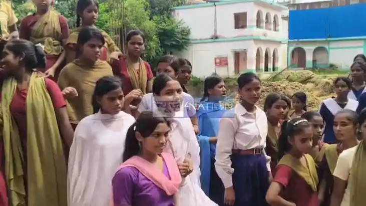 Girls Protest Quarters Being Built on Kasturba School Playgr