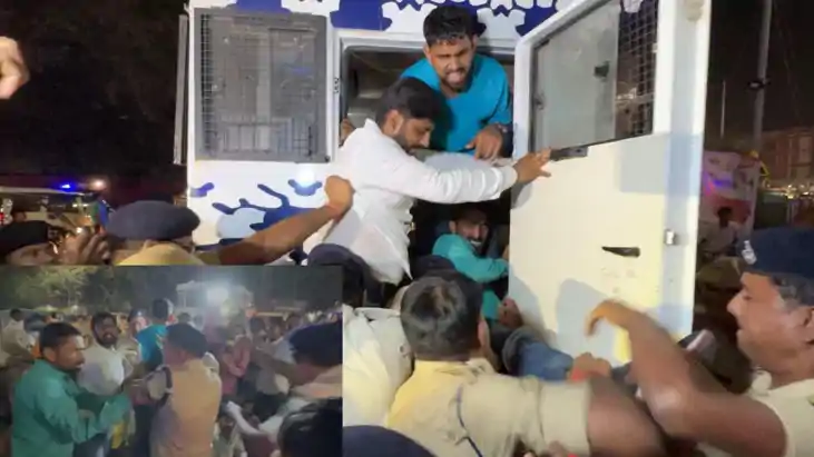 कारगिल चौक पर हंगामा 