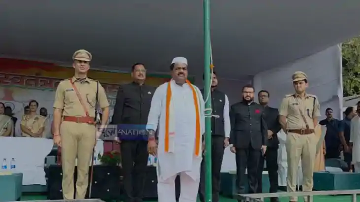 Tricolor salute in Gopalganj