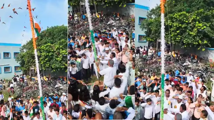 Independence Day 2025 : गोपालगंज में मुखिया ने स्कूल में फहर