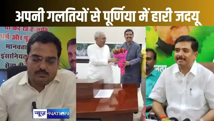 पूर्णिया में हार के बाद जदयू में आंतरिक कलह शुरू,  पार्टी से