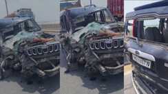  road accident on   Veer Kunwar Singh bridge