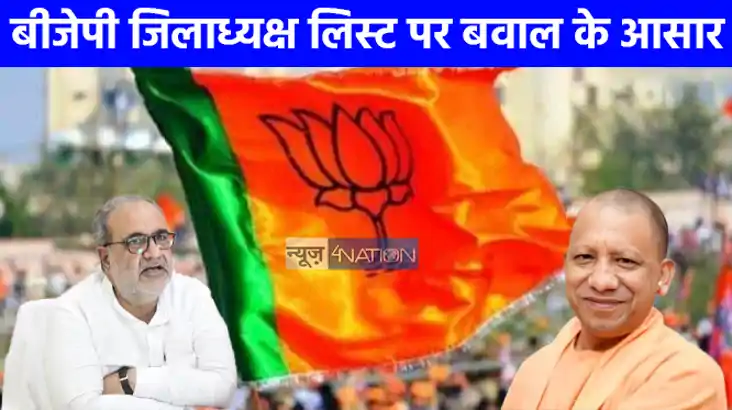 UP NEWS: बीजेपी जिलाध्यक्ष लिस्ट पर मंथन जारी,बवाल को देखते 