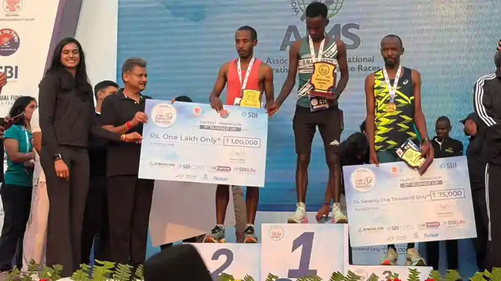 पटना मैराथन के विजेता बने इथियोपिया के धावक, 'नशा मुक्त बिहा
