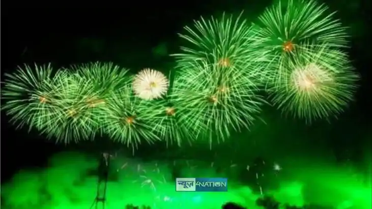 Bursting firecrackers on Diwali