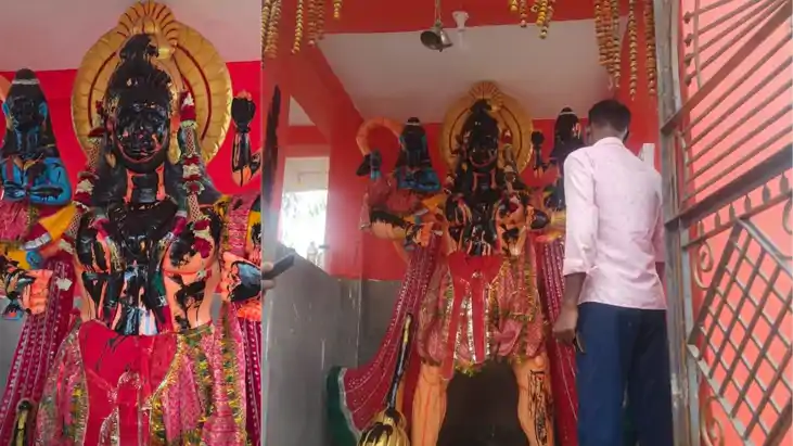 बजरंगबली की मूर्ति से छेड़छाड़