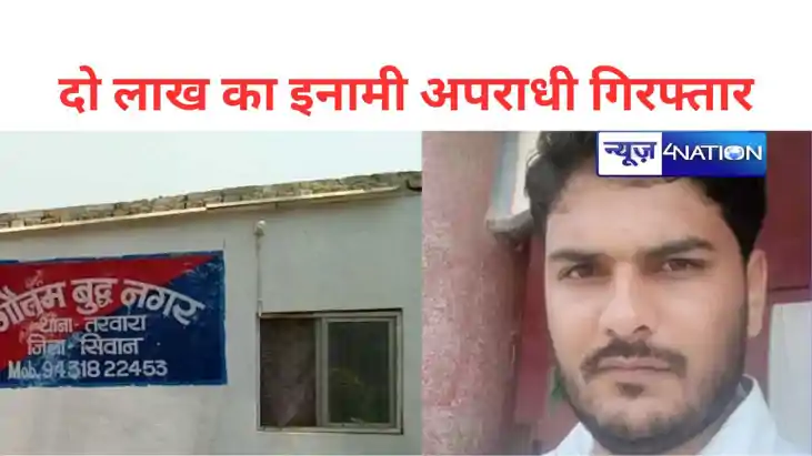 दो लाख का इनामी कुख्यात अपराधी गिरफ्तार, लम्बे समय से बना था