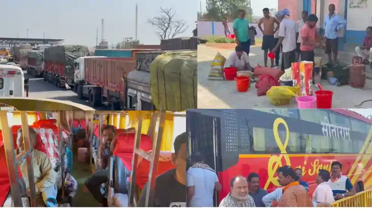 Traffic Jam: सासाराम नेशनल हाईवे पर भीषण जाम श्रद्धालुओं और 
