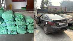 बंगाल नंबर की कार से 1620 बोतल नेपाली शराब बरामद, डिक्की में छिपाकर लाया जा रहा था जखीरा, पुलिस को देख तस्कर फरार