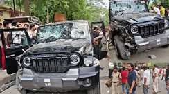 gaya road accident thar collides with toto crowd vandalism