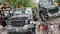 gaya road accident thar collides with toto crowd vandalism
