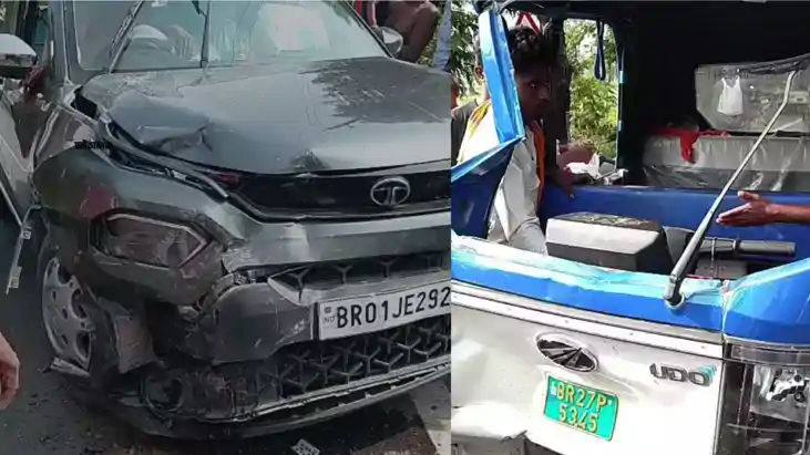 Car-e-rickshaw collides in Nawada