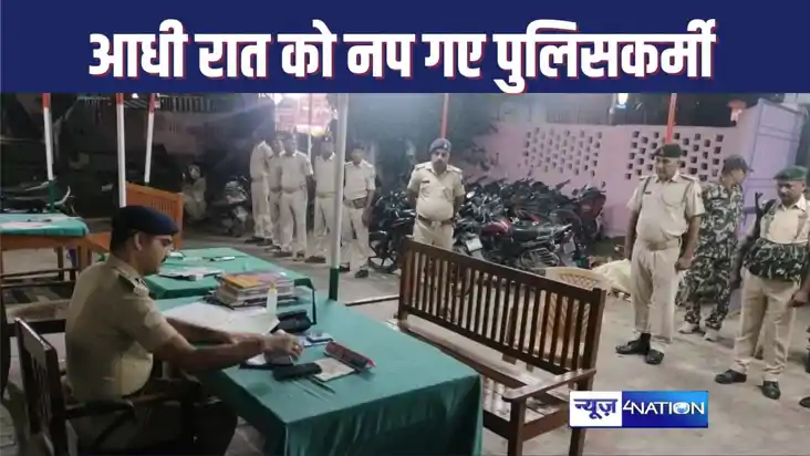 आधी रात को थाने में एसपी ने की छापेमारी : कार्य में लापरवाही
