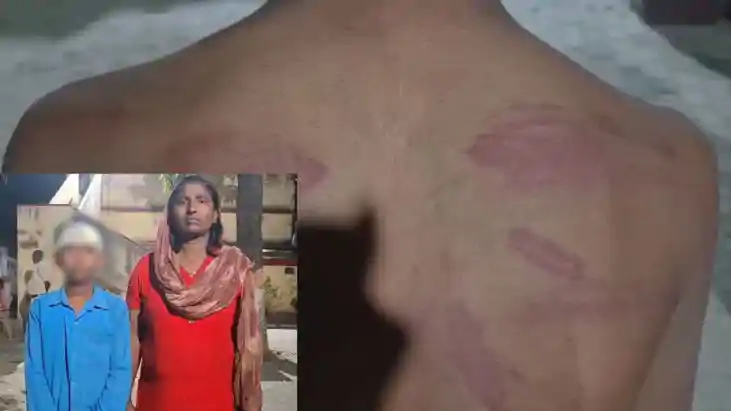 नाबालिग की बेरहमी से पिटाई 