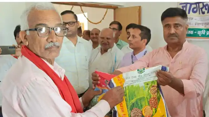 kanti mla ajit kumar seed distribution camp marwan farmers