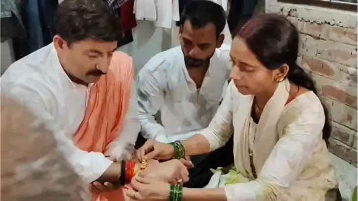 Bihar News : एनकाउंटर में मारे गए भरत तिवारी के घर पहुंचे सा