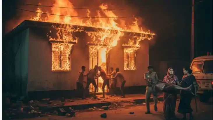 पत्नी ने पति को घर में बंद करके लगाई आग, बुरी तरह झुलसा सरका