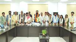 Samrat Choudhary Meets Prakriti Hi Prabhu Hai Cycling Team