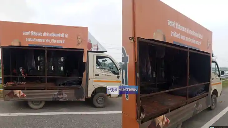BJPs chalo jite hain chariot vandalized 
