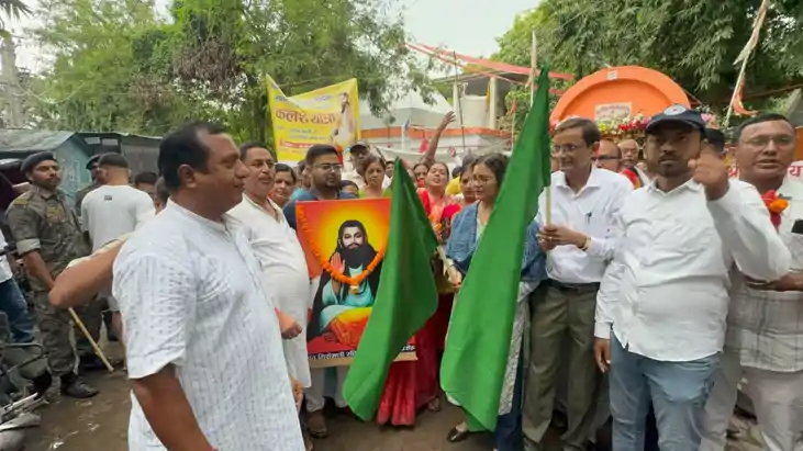 संत रविदास के सम्मान में निकाली गई भव्य कलश यात्रा, डीडीसी न