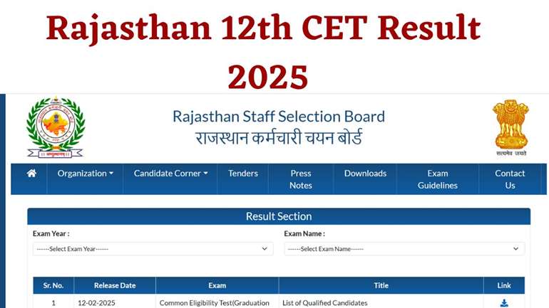 राजस्थान CET 12वीं लेवल रिजल्ट 2024 जारी, ऐसे करें चेक