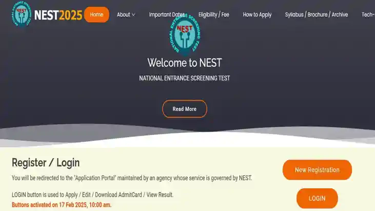 NEST 2025: रजिस्ट्रेशन प्रक्रिया शुरू, जानें आवेदन से लेकर प