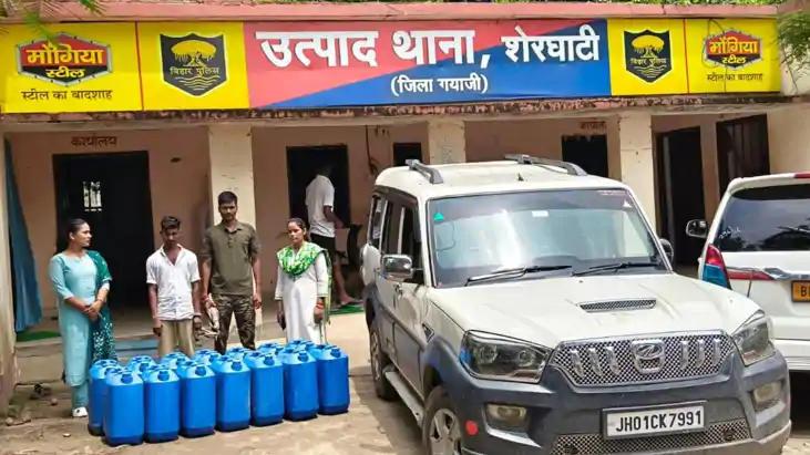 gaya amas delho jungle 490 liters spirit seized Scorpio conf