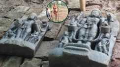 ancient lord vishnu shiva idols found during farming field digging