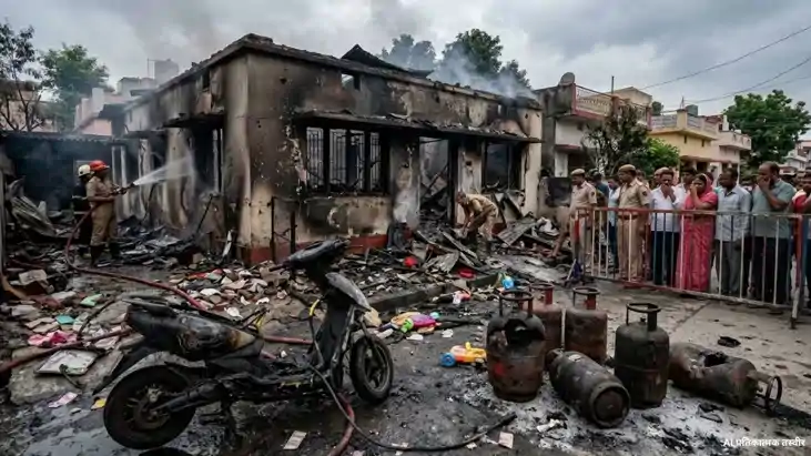 7 लोग जिंदा जले 