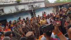 Saran Army Jawan Rajesh Kumar Singh Funeral at Bodha Chapra Ganga Ghat