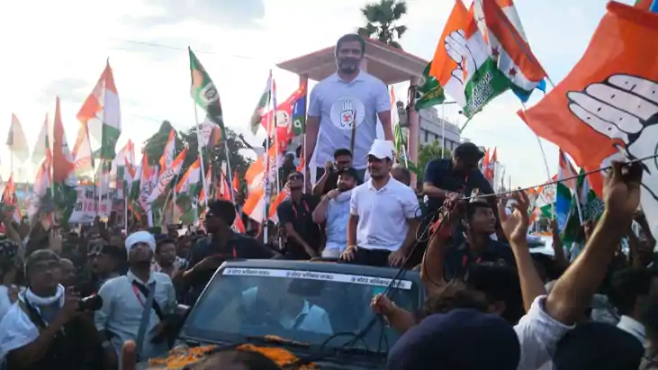 Voter Adhikar Yatra : शेखपुरा में ‘वोटर अधिकार यात्रा’ के बा