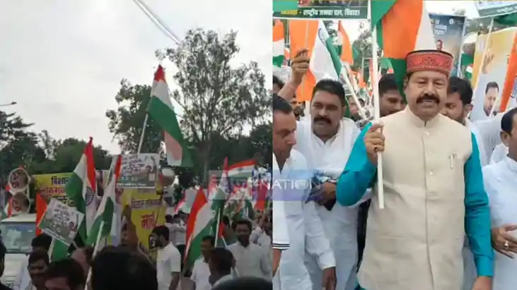 Tejashwi Leads Raj Bhavan March Over Siwan AK 47 Firing Row
