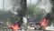 Moving Car Catches Fire in Muzaffarpur 