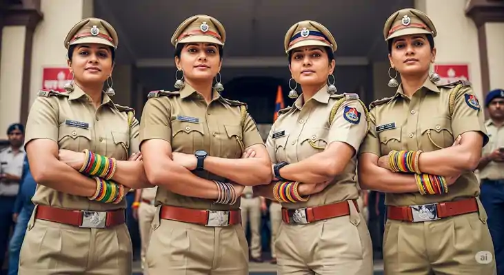 bihar police - बड़े आकार के आभूषण पहनकर कर रहीं थी ड्यूटी, ए