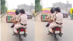 four cops on one bike three women police