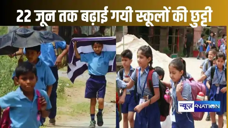 हीट वेव से नहीं मिली राहत, 22 जून तक बढ़ाई स्कूलों की छुट्टी हीट वेव से नहीं मिली राहत, 22 जून तक बढ़ाई स्कूलों की छुट्टी