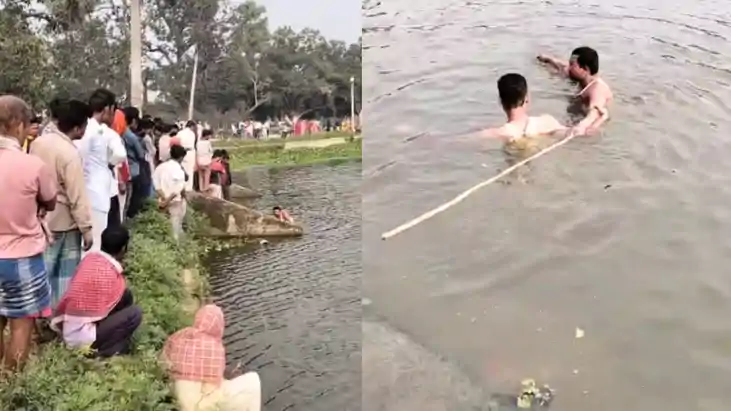 Bihar News : दरभंगा में तालाब में डूबने से पति और पत्नी की ह