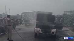 Bihar fire in moving van