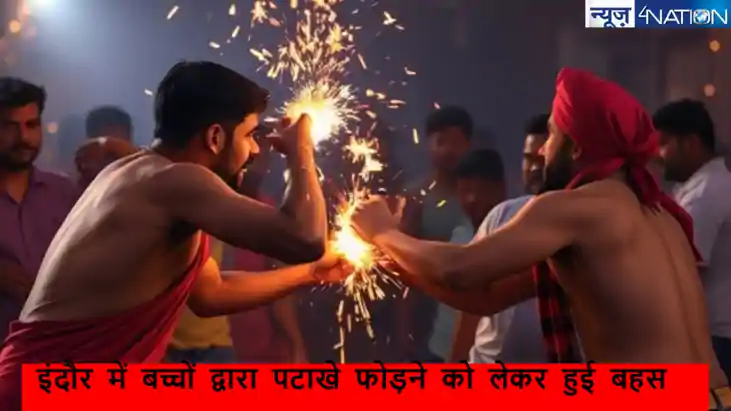 इंदौर में बच्चों द्वारा पटाखे फोड़ने को लेकर हुई बहस बड़े झग