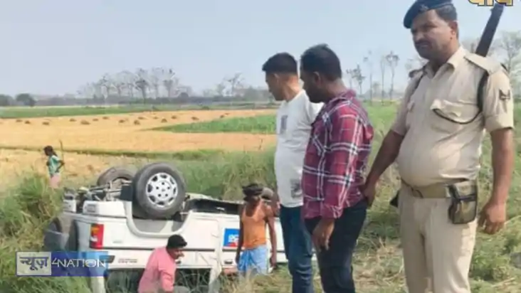 Bihar Police - गाड़ी पलटने के बाद भी पुलिसवालों ने नहीं मानी