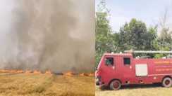 Bikram Patna wheat crop fire accident