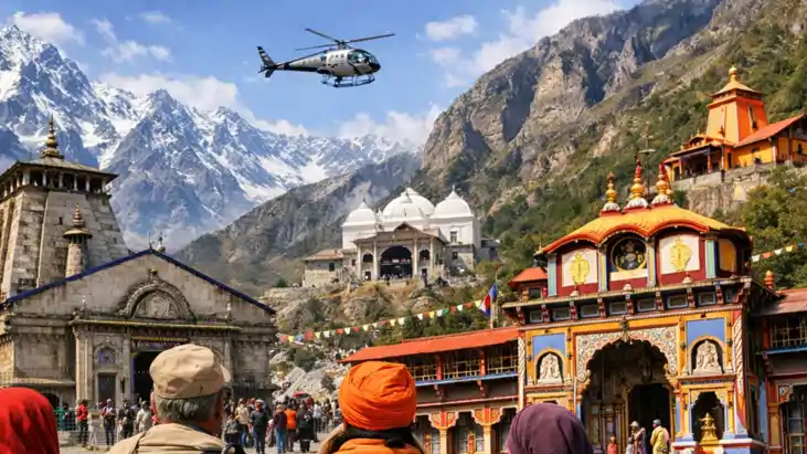 Snowfall in Kedarnath and Badrinath route April 2026