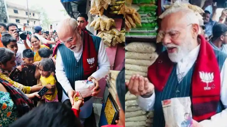 पीएम मोदी के झालमुड़ी खाने पर सियासत, टीएमसी ने लगाया यह आरो